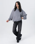 CRYSTALAND ESSENTIAL SILVER GREY HOODIE