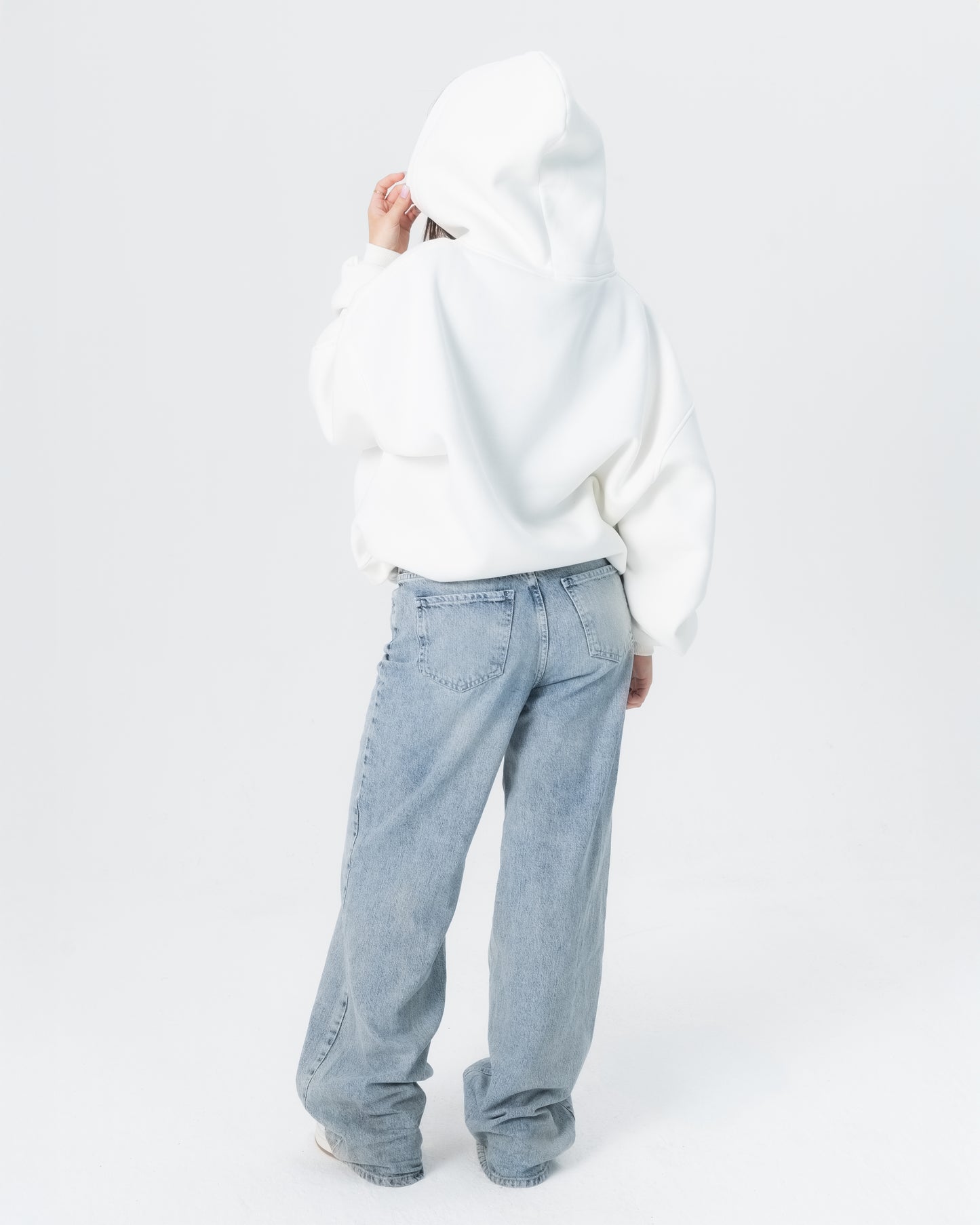 CRYSTALAND ESSENTIAL ECRU HOODIE