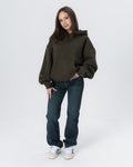 CRYSTALAND ESSENTIAL KHAKI HOODIE
