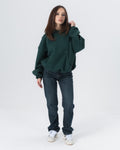CRYSTALAND ESSENTIAL FOREST GREEN HOODIE