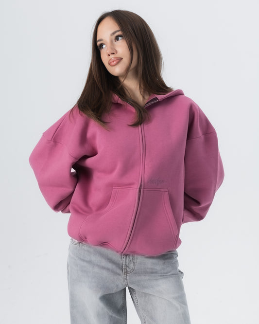 CRYSTALAND ESSENTIAL DUSTY ROSE  ZIP HOODIE