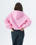 CRYSTALAND ESSENTIAL BABY PINK ZIP HOODIE