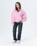 CRYSTALAND ESSENTIAL BABY PINK ZIP HOODIE