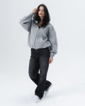 CRYSTALAND ESSENTIAL GREY ZIP HOODIE