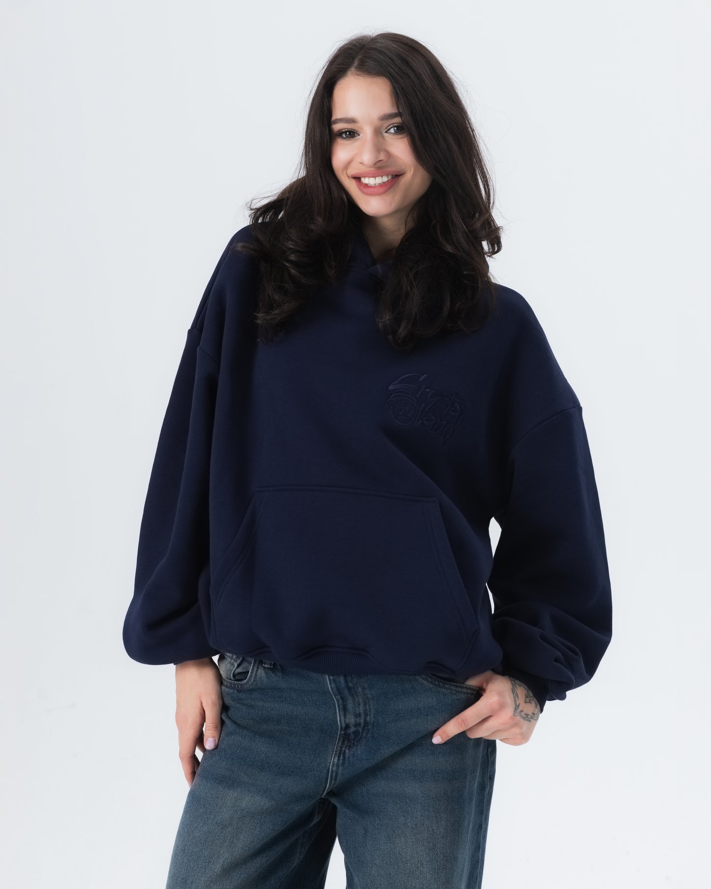 CRYSTALAND BASIC DARK NAVY HOODIE