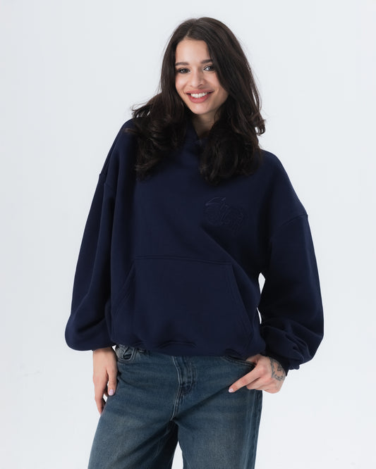 CRYSTALAND BASIC DARK NAVY HOODIE