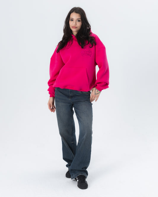 CRYSTALAND BASIC HOT PINK HOODIE