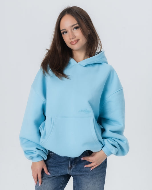 CRYSTALAND ESSENTIAL BABY BLUE HOODIE