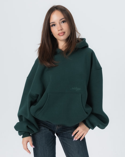 CRYSTALAND ESSENTIAL FOREST GREEN HOODIE
