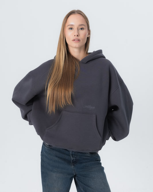 CRYSTALAND ESSENTIAL SHADOW GREY HOODIE