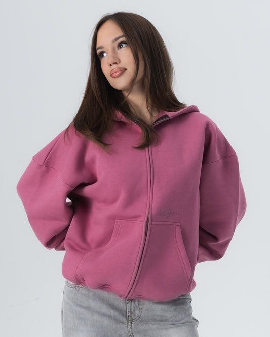 CRYSTALAND ESSENTIAL DUSTY ROSE  ZIP HOODIE