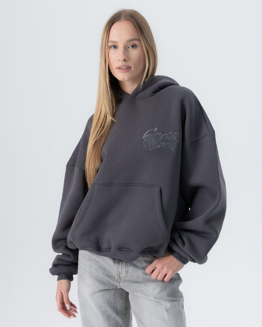 CRYSTALAND BASIC SHADOW GREY HOODIE