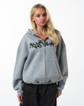 CRYSTALAND GREY ZIP UP HOODIE