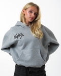 CRYSTALAND STAR PUFF PRINT GREY HOODIE