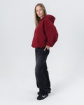 CRYSTALAND ESSENTIAL BURGUNDY HOODIE