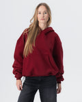 CRYSTALAND ESSENTIAL BURGUNDY HOODIE