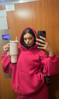 CRYSTALAND ESSENTIAL HOT PINK HOODIE