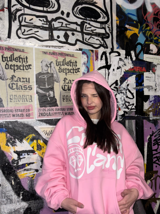 CRYSTALAND BABY PINK HOODIE