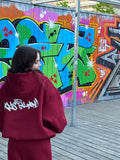 CRYSTALAND BURGUNDY HOODIE