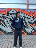 CRYSTALAND DARK NAVY ZIP UP HOODIE