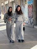 CRYSTALAND PUFF PRINT GREY HOODIE