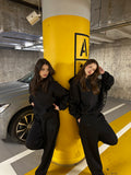 CRYSTALAND STAR PUFF PRINT BLACK HOODIE