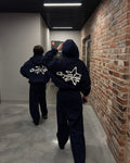 CRYSTALAND STAR PUFF PRINT NAVY HOODIE