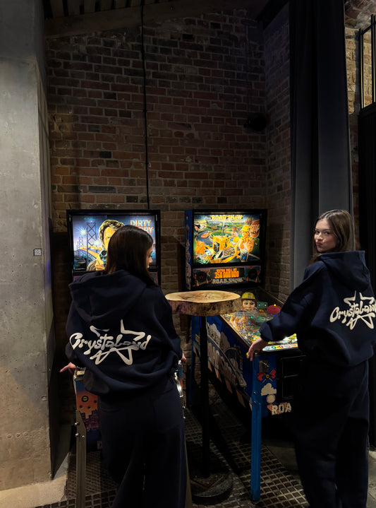 CRYSTALAND STAR PUFF PRINT NAVY HOODIE