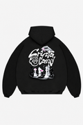 CRYSTALAND CHESS ZIP BLACK HOODIE