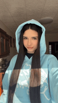 CRYSTALAND VALENTINE'S DAY BABY BLUE HOODIE