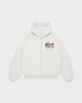 CRYSTALAND BUBBLE ECRU ZIP HOODIE