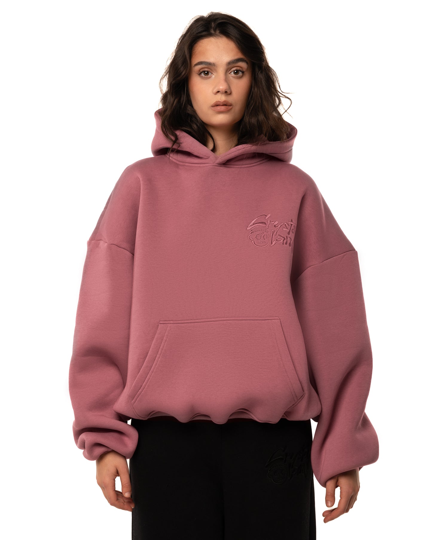 CRYSTALAND BASIC DUSTY ROSE HOODIE