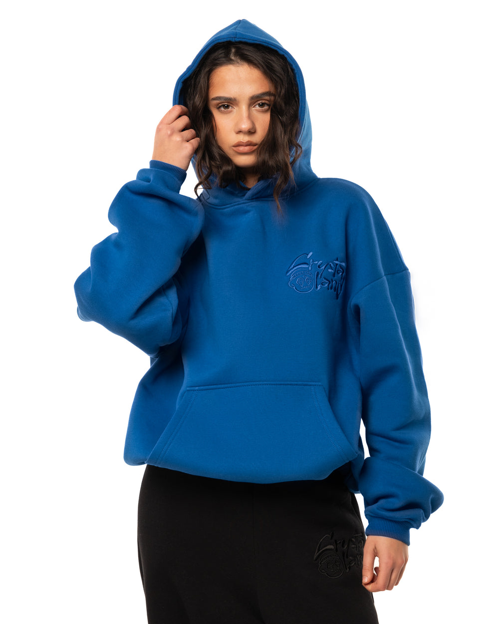 CRYSTALAND BASIC CORNFLOWER HOODIE